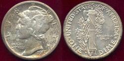 Us Coins - 1917-S MERCURY DIME    Nice  AU