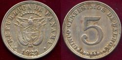 World Coins - PANAMA 1929  5 CENTESIMO   AU