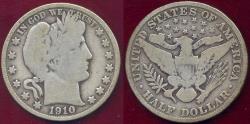 Us Coins - 1910 BARBER HALF DOLLAR VG