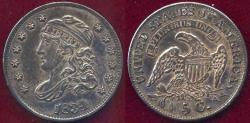 Us Coins - 1834 BUST HALF DIME AU58