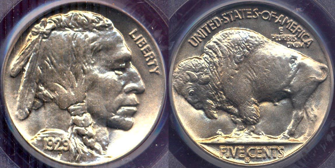 1929-S BUFFALO NICKEL. PCGS MS65 . SHARP STRUCK PQ