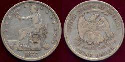 Us Coins - 1877  TRADE DOLLAR.... POTTY DOLLAR  VF
