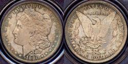 Us Coins - 1880 MORGAN DOLLAR PCGS MS64  ... PRETTY COLORS
