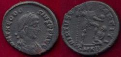 Ancient Coins - THEODOSIUS I  AE Maiorina  CYZICUS