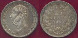 World Coins - NETHERLANDS 1848 25 CENT  AU+