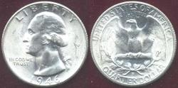Us Coins - 1946-S WASHINGTON QUARTER MS64
