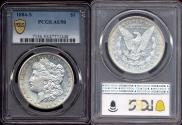 Us Coins - 1884-S MORGAN DOLLAR   PCGS AU50