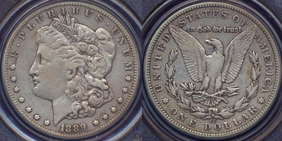 US Coins - 1889-CC MORGAN DOLLAR  PCGS  VF30 ... undergraded