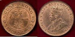 World Coins - HONG KONG 1924 ONE CENT  MS65 RD