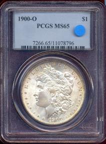 US Coins - 1900-O MORGAN DOLLAR  PCGS MS65 ... BEAUTY