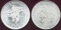 World Coins - MEXICO 1968 25 PESO... CHOICE BU ..  OLYMPICS ISSUE