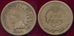 Us Coins - 1864 CN  INDIAN CENT GOOD+