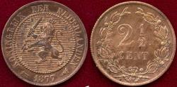World Coins - NETHERLANDS 1877 2 1/2 CENT ... UNCIRCULATED