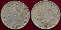 Us Coins - 1890 LIBERTY NICKEL   XF   Details