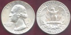 Us Coins - 1941 WASHINGTON QUARTER  MS64