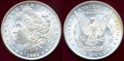 Us Coins - 1885 MORGAN DOLLAR...  MS64  FROSTY  WHITE