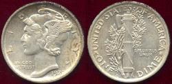 Us Coins - 1920-S MERCURY DIME  AU55  ... nice luster