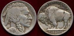 Us Coins - 1927-D BUFFALO NICKEL  ... SOLID  VF