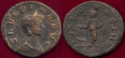 Ancient Coins - SEVERINA  274-275 AD  reduced AS