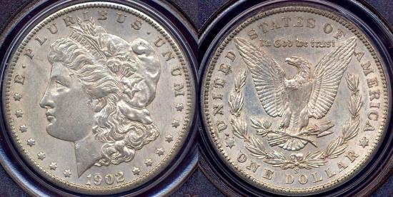US Coins - 1902-S MORGAN DOLLAR PCGS AU55