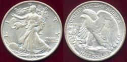 Us Coins - 1935 WALKING LIBERTY HALF DOLLAR   AU58