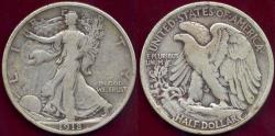 Us Coins - 1918-S WALKING LIBERTY HALF DOLLAR... FINE+