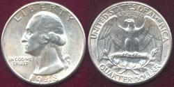 Us Coins - 1948-D WASHINGTON QUARTER MS64