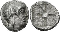 Ancient Coins - Ionia, Kolophon AR (Silver) Hemiobol
