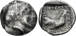 Ancient Coins - Methymna AR (Silver) Hemiobol