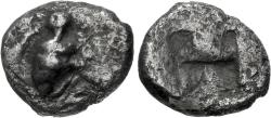 Ancient Coins - Ephesos AR (Silver) Tetartemorion--Tiny, archaic bee
