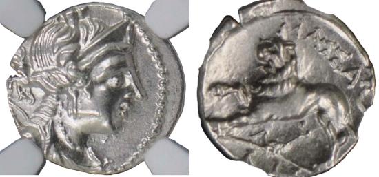 Gaul, Massalia AR Drachm--NGC Slabbed and Graded ChAU 5/5, 4/5!
