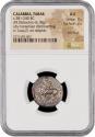 Ancient Coins - Calabria, Taras AR (Silver) Didrachm (Nomos)--NGC AU, 3/2