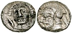 Ancient Coins - Tarsos. Pharnabazos or Datames AR (Silver) Obol--Scarcer Variety
