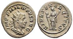 Ancient Coins - Philip I AR (Silver) Antoninianus (Double Denarius)