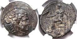 Ancient Coins - Alexander III "The Great" AR (Silver) Tetradrachm--NGC Ch XF 5/5, 2/5--Darkly Toned, Deposits