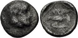 Ancient Coins - Magnesia ad Maeandrum AR (Silver) Tetartemorion--Archepolis--Rare