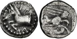 Ancient Coins - Kings of Thrace. Odrysian .Sparadokos AR (Silver) Diobol--Rare