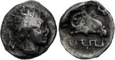 Ancient Coins - Magnesia Ad Maeandrum AR (Silver) Hemitetartemorion--Extremely Rare and Nice, Tiny Coin