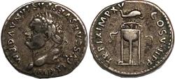 Ancient Coins - Titus AR (Silver) Denarius--Ex Nilus Coins; Scarce left facing portrait