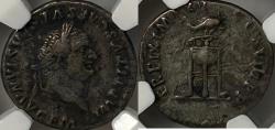 Ancient Coins - Titus AR (Silver) Denarius--NGC Encapsulated VF, 5/5, 3/5--Toned