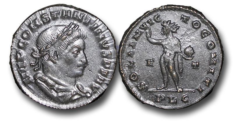 Ancient Coins - R18095 - Constantine	I 	(A.D.	307-337), Bronze	Reduced Follis,	4.21g., 23mm,	Lugdunum	mint