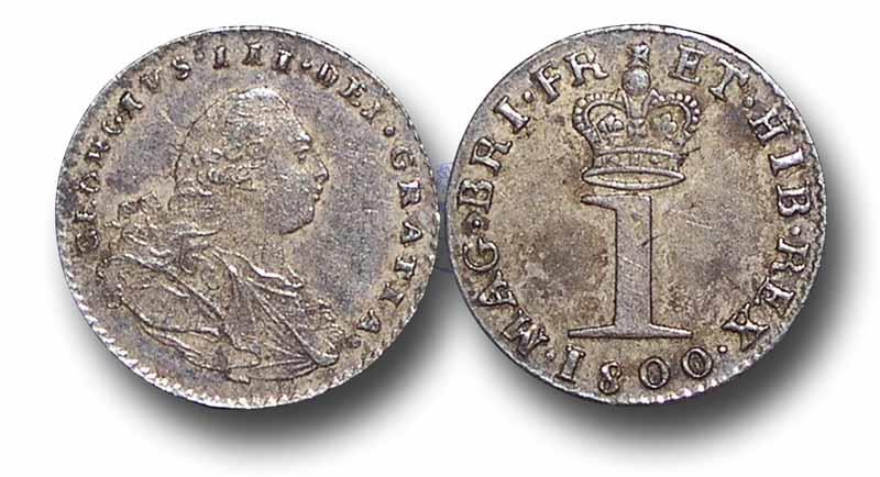 World Coins - MD1147 - GREAT BRITAIN,  George III (1760-1820), Maundy Silver Penny, 1800