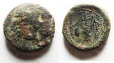 Ancient Coins - AS FOUND: KYRENAICA, Euhesperides. temp. Ophellas. Ptolemaic governor, first reign, circa 322-313 BC. Æ Unit
