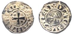 World Coins - Crusaders States. Kingdom of Jerusalem. Amaury (1163-1174). Billon denier