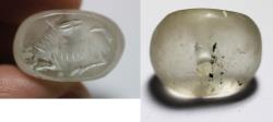 Ancient Coins - ANCIENT SASANIAN ROCK CRYSTAL STONE SEAL. 400 - 500 A.D