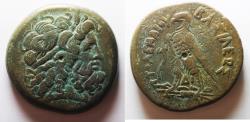 Ancient Coins - 42MM : PTOLEMAIC KINGDOM. Ptolemy IV Philopator (225-205 BC). AE drachm. Alexandria Struck 222-220/19 BC