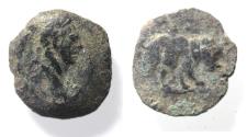 Ancient Coins - EGYPT. ALEXANDRIA. TRAJAN AE DICHALKON. RHINO