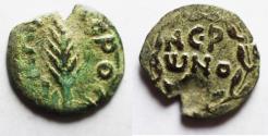 Ancient Coins - JUDAEA. Porcius Festus Procurator under Nero AE Prutah. 58/59 C.E.