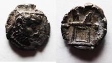Ancient Coins - Kings of Persis. 2nd century BC. AR Obol