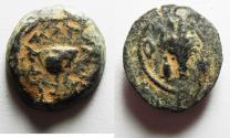 Ancient Coins - JUDAEA, Jewish War. 66-70 CE. Æ Eighth Shekel .
